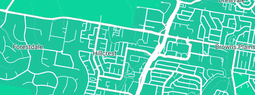 Map showing the location of Hillcrest Plumbers in Hillcrest, QLD 4118