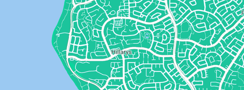 Map showing the location of Westerly Plumbing and Gas in Hillarys, WA 6025