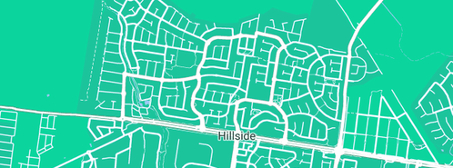 Map showing the location of RJT Plumbing Services Pty Ltd in Hillside, VIC 3037