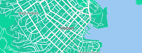 Map showing the location of All About Plumbing & Hot Water Cylinder Services in Hobart, TAS 7000