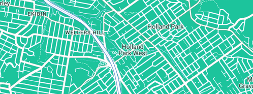 Map showing the location of Alpha Plumbing & Drainage Services in Holland Park West, QLD 4121