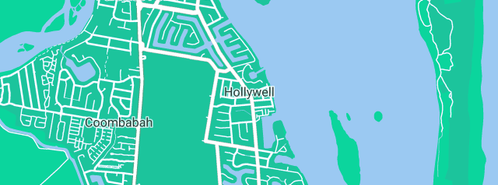 Map showing the location of M.J & J. West Plumbing in Hollywell, QLD 4216