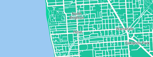 Map showing the location of Metric Plumbing & Gas Solutions in Hove, SA 5048