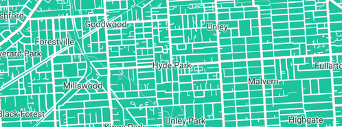 Map showing the location of Hamish Forbes Plumbing in Hyde Park, SA 5061