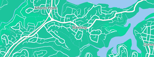 Map showing the location of ACCURATE PLUMBING in Illawong, NSW 2234