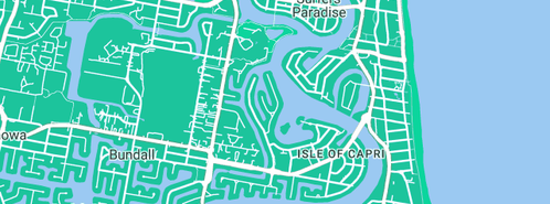 Map showing the location of Alternative Plumbing Aust Pty Ltd in Isle Of Capri, QLD 4217