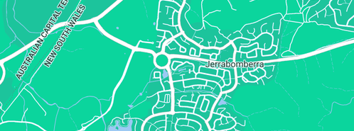 Map showing the location of Hillard Plumbing in Jerrabomberra, NSW 2619