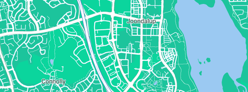 Map showing the location of Plumbing Bros Joondalup in Joondalup, WA 6027