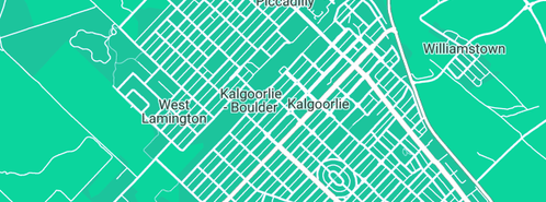 Map showing the location of Rintoul Plumbing & Gas in Kalgoorlie, WA 6430