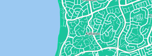 Map showing the location of Linto Plumbing Service in Kallaroo, WA 6025