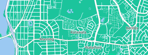 Map showing the location of Danko Plumber & Gas Fitting in Karawara, WA 6152