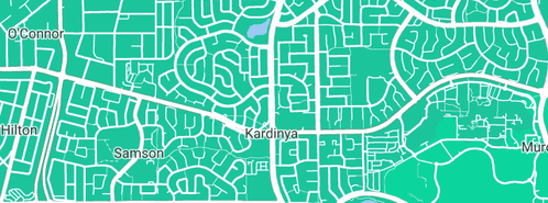 Map showing the location of Little Pommie Plumber Melville in Kardinya, WA 6163