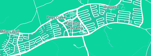 Map showing the location of Rowe Industries Pty Ltd in Karratha, WA 6714