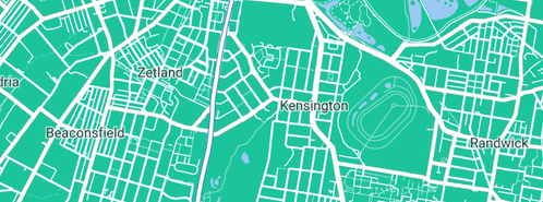 Map showing the location of Nfc property maintenance in Kensington, NSW 2033