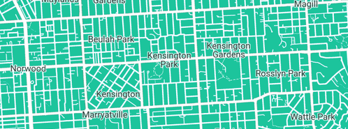 Map showing the location of Metropolitan Plumbing Pty Ltd in Kensington Park, SA 5068