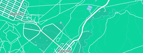 Map showing the location of Ellis Warren Plumbing Pty Ltd in Kearsley, NSW 2325