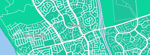 Map showing the location of New Dimension Plumbing in Kinross, WA 6028