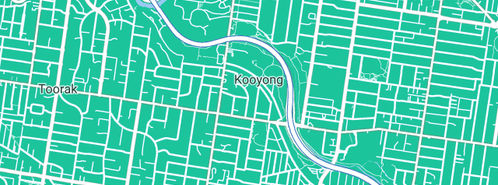 Map showing the location of ROCCHI'S Plumbing Pty Ltd in Kooyong, VIC 3144