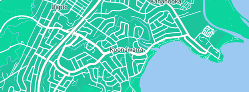 Map showing the location of Murphy's Plumbing Services in Koonawarra, NSW 2530