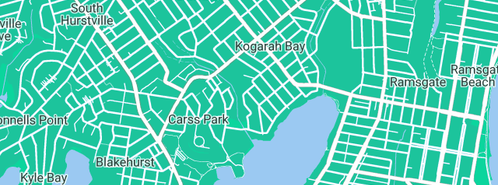 Map showing the location of Hurstville City Plumbing in Kogarah Bay, NSW 2217