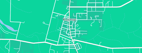 Map showing the location of Egabva Plumbing And Gas Services in Kojonup, WA 6395