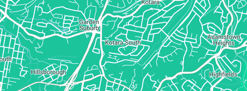 Map showing the location of Bradbury D R in Kotara South, NSW 2289