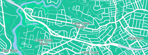 Map showing the location of Cove Plumbing in Lane Cove North, NSW 2066