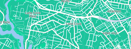 Map showing the location of A1 Cherry Plumbing in Lane Cove, NSW 2066