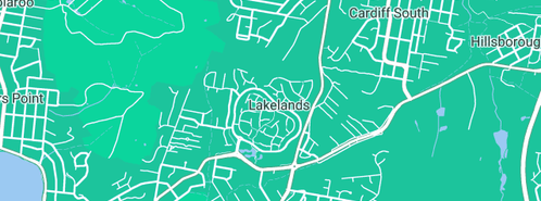 Map showing the location of Infront plumbing in Lakelands, NSW 2282