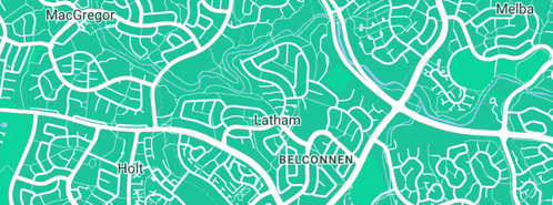 Map showing the location of Scott Fitzpatrick Plumbing & Gasfitting in Latham, ACT 2615