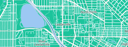 Map showing the location of The Plumbing & Gas Guys in Leederville, WA 6007