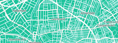 Map showing the location of Hargreaves Plumbing in Leichhardt, NSW 2040