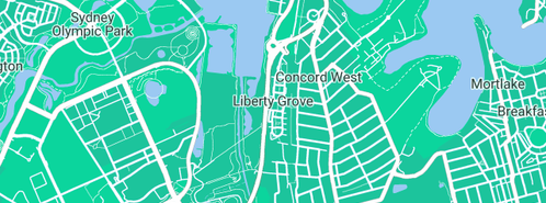 Map showing the location of Walters & sons solutions Pty Ltd in Liberty Grove, NSW 2138