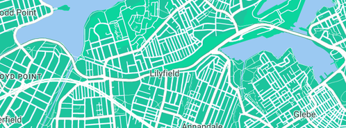 Map showing the location of D.R. King Plumbing in Lilyfield, NSW 2040