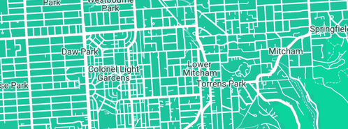 Map showing the location of S.E. Box Plumbing in Lower Mitcham, SA 5062