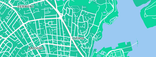 Map showing the location of Jordan in Lutana, TAS 7009