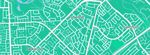 Map showing the location of Austwest Plumbing & Gas in Lynwood, WA 6147