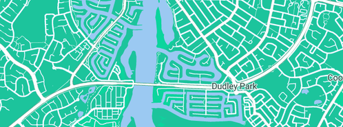 Map showing the location of Plumbers Mandurah in Mandurah, WA 6210