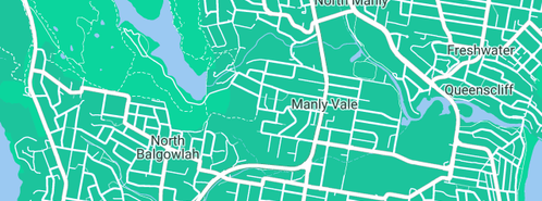 Map showing the location of Al's Budget Plumbing in Manly Vale, NSW 2093