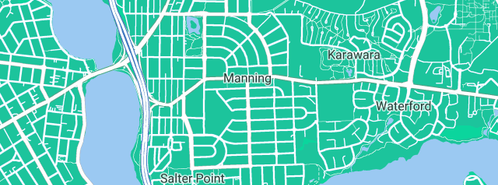 Map showing the location of BathMan Plumbing & Gas in Manning, WA 6152