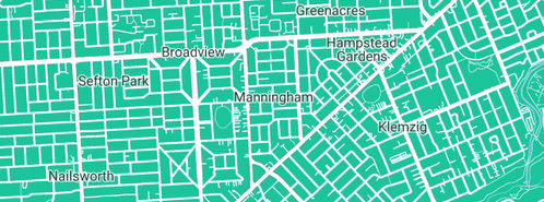 Map showing the location of B J Raftery in Manningham, SA 5086