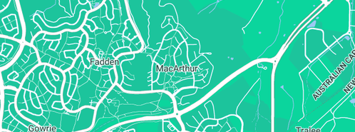 Map showing the location of Alex Reid in Macarthur, ACT 2904