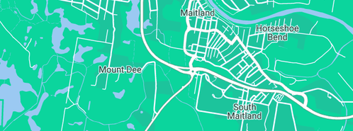 Map showing the location of Nathan Barlow Plumbing in Maitland, NSW 2320