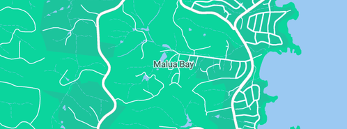 Map showing the location of Pjb Plumbing & Gas Fitting in Malua Bay, NSW 2536