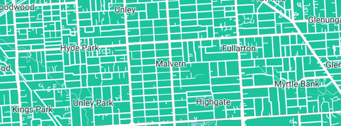 Map showing the location of Unley Plumbing & Air Conditioning Pty Ltd in Malvern, SA 5061