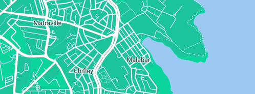 Map showing the location of Blocked Drains in Malabar, NSW 2036