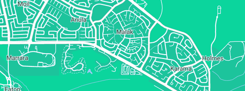 Map showing the location of Hydra-Wash in Malak, NT 812