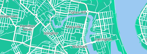 Map showing the location of J & K Shaw Pty Ltd in Maryville, NSW 2293