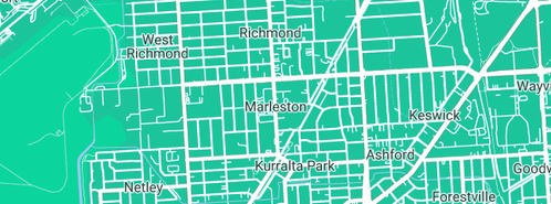 Map showing the location of Plumbing and Pipeline Solutions (SA) Pty Ltd in Marleston, SA 5033