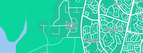 Map showing the location of John Day Plumbing in Marlow Lagoon, NT 830